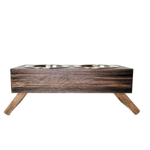 Eco-Friendly Elevated Dog Wood Feeder