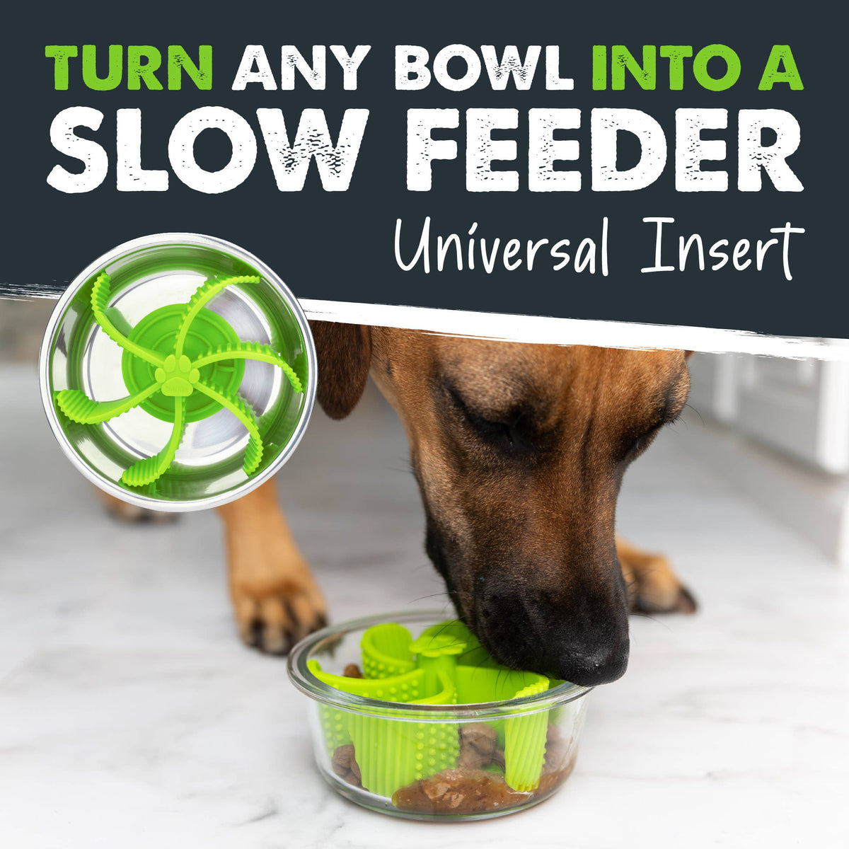 Interactive Silicone Slow Feeder Bowl Insert for Dogs 🐶🥣