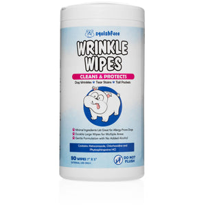 Squishface Wrinkle Wipes 5”x7” Dog Wipes with Chlorhexidine