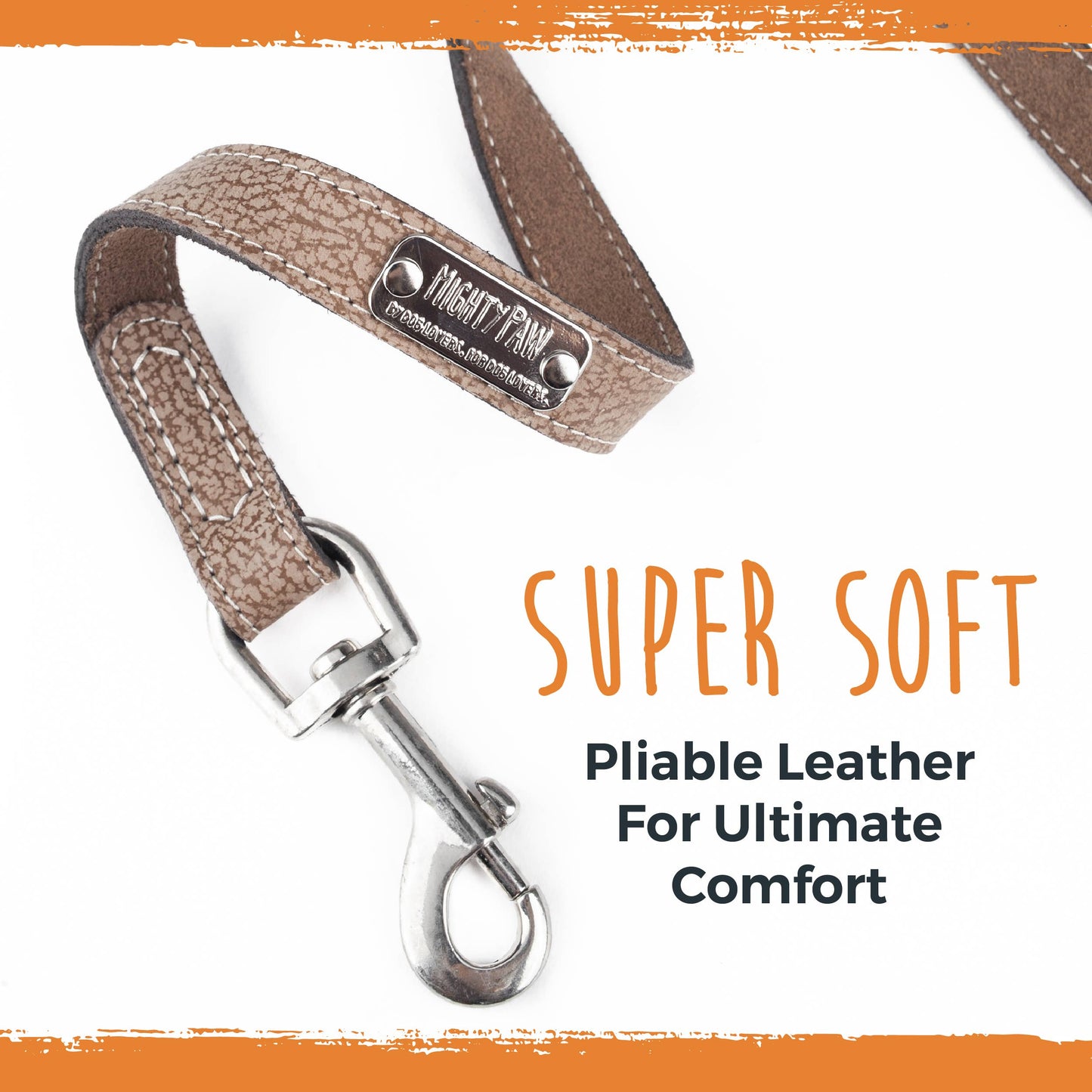 Mighty Paw Premium Leather Dog Leash – 5-Foot 🐶🤎