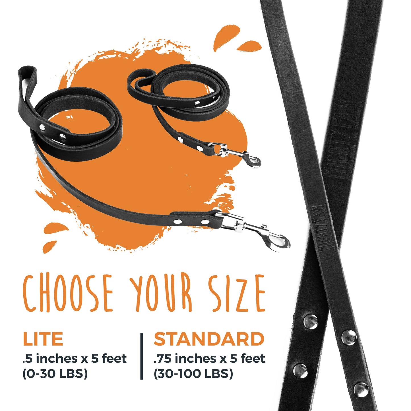 Mighty Paw Premium Leather Dog Leash – 5-Foot 🐶🤎