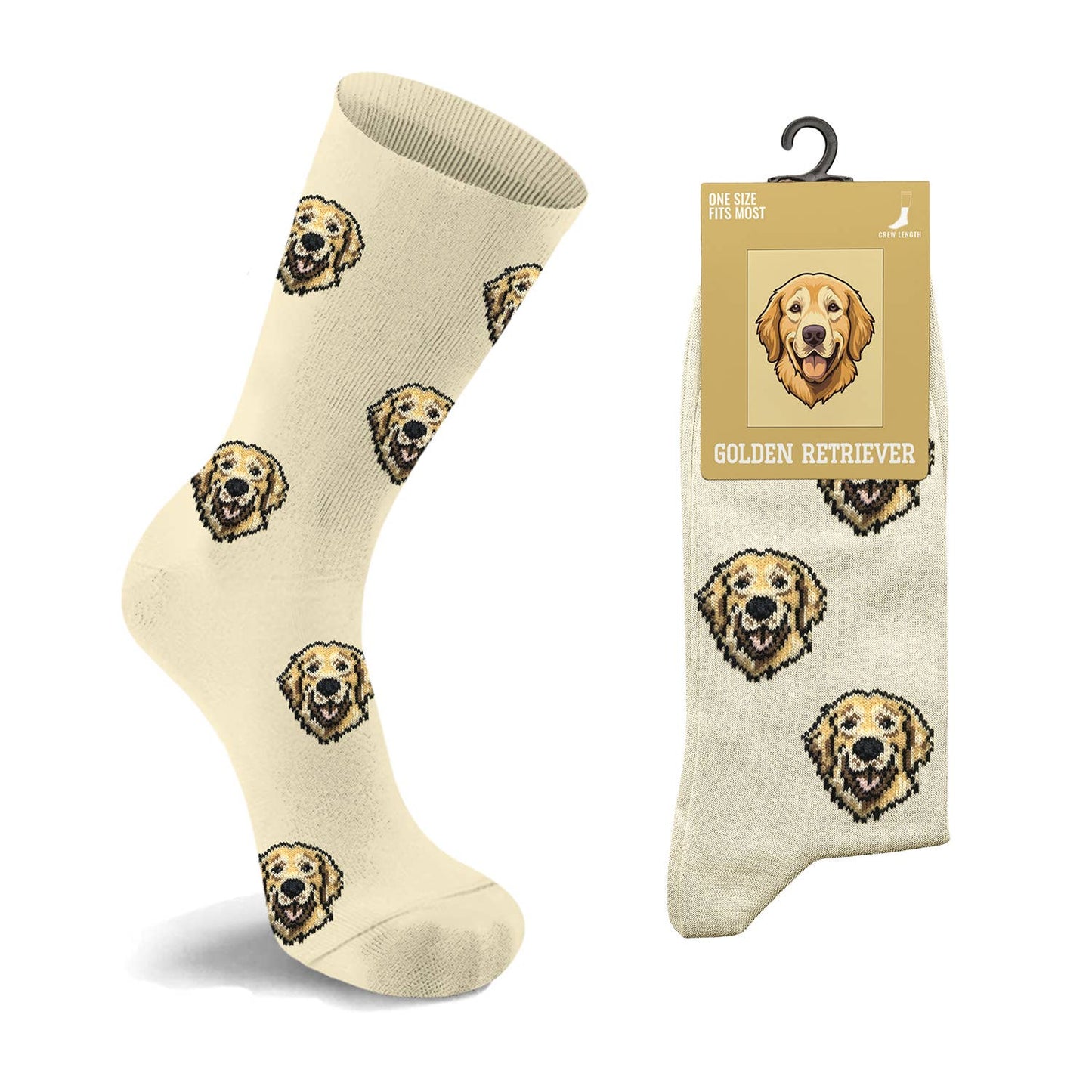 🐕💛 Unisex Crew Socks – Golden Retriever