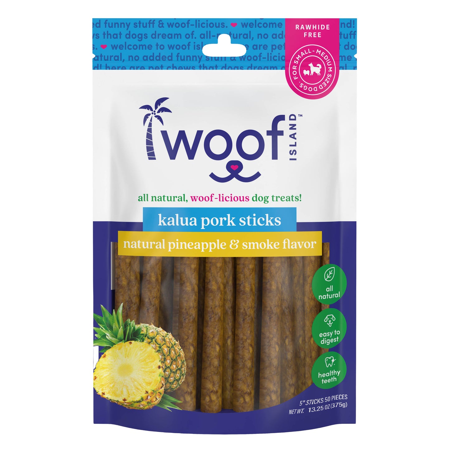 🌺🐷 Woof Island™ Kalua Pork Sticks – Long-Lasting Rawhide-Free Pork Chews for Dogs