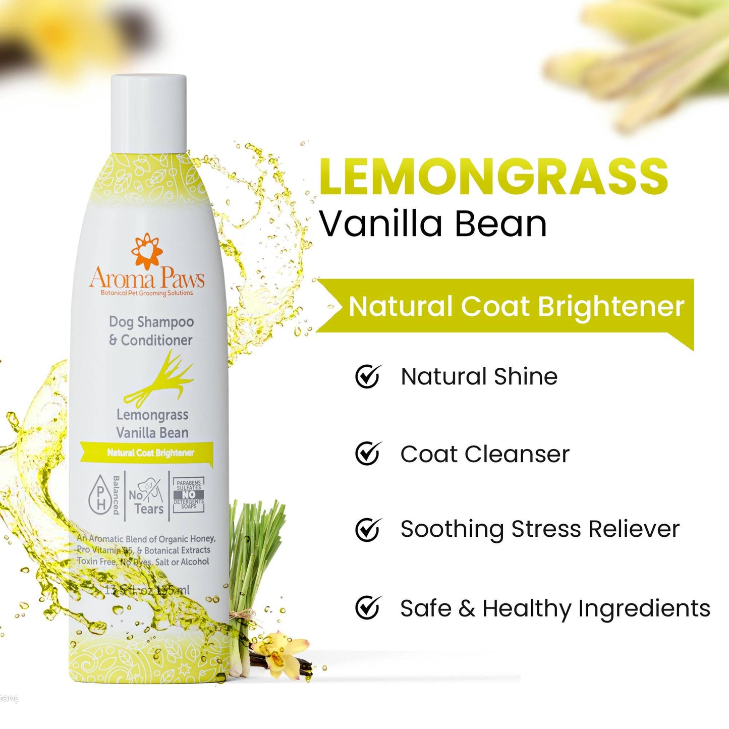 13.5 Oz. Shampoo Lemongrass Vanilla Bean