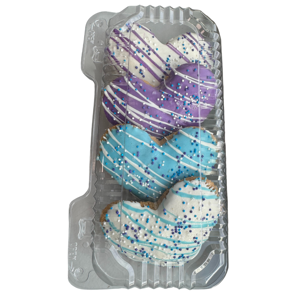 ❄️💙 Gourmet Cookies – 3" Jumbo Heart Dog Treat (4 Pack)