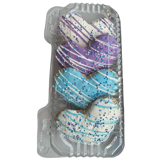 ❄️💙 Gourmet Cookies – 3" Jumbo Heart Dog Treat (Winter 4 Pack)