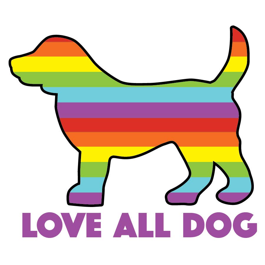 🌈🐾 Love All Dog Sticker