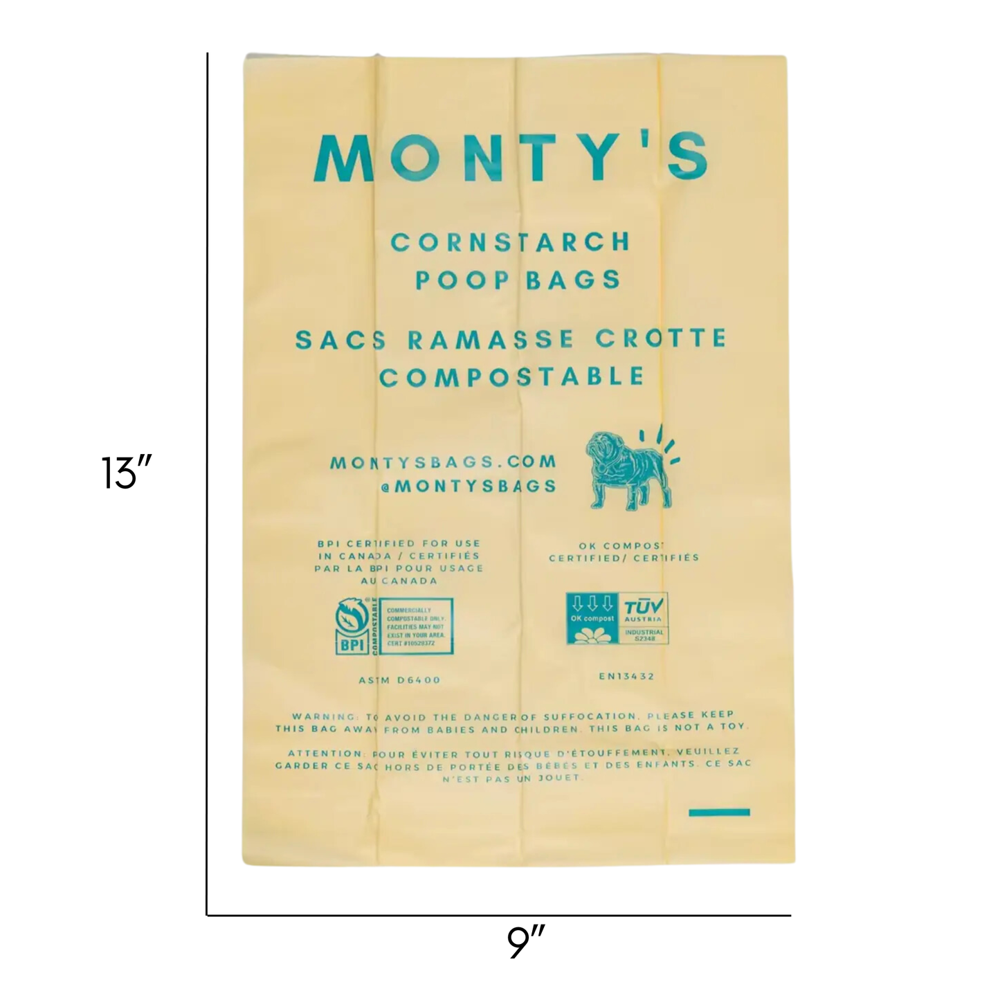 🌎🐶 Compostable Dog Poop Bags - 9 x 13" Bag Rolls