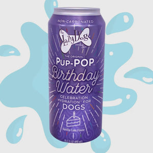 Lazy Dog Pup-Pop Birthday Water Vanilla Cake Flavor