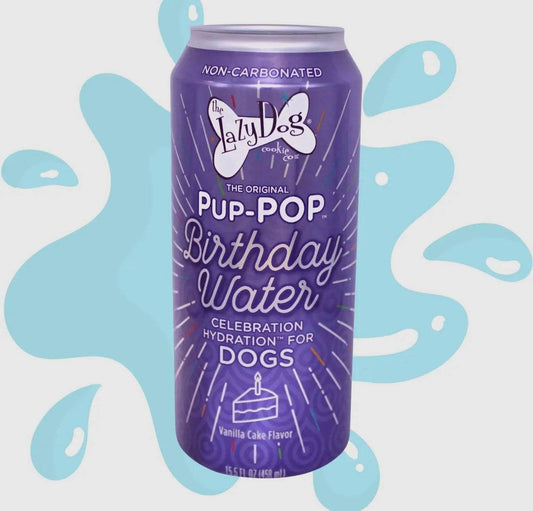 Lazy Dog Pup-Pop Birthday Water Vanilla Cake Flavor