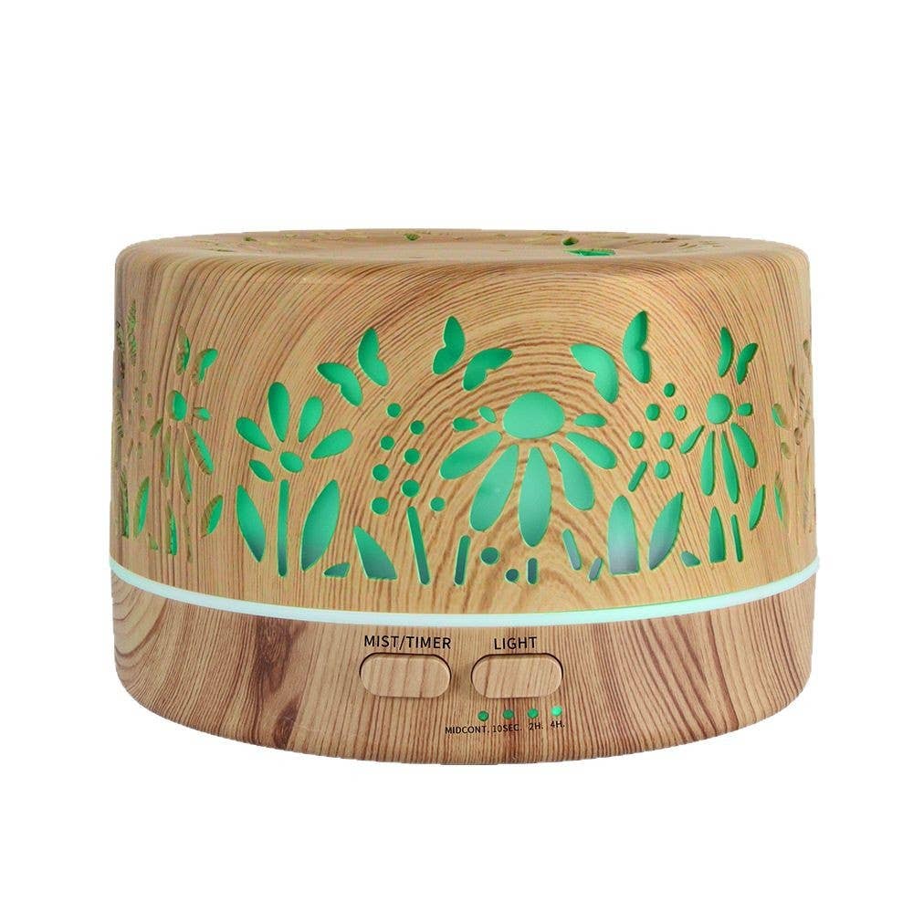 Designer 700ml Ultrasonic 5 in1 Home Diffuser, Light Flowers