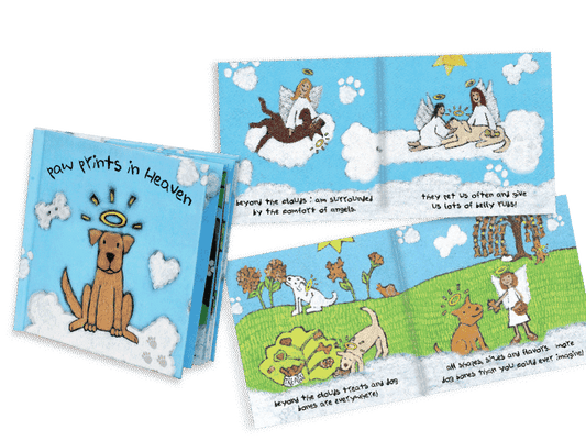 🌈Paw Prints In Heaven Sympathy Book