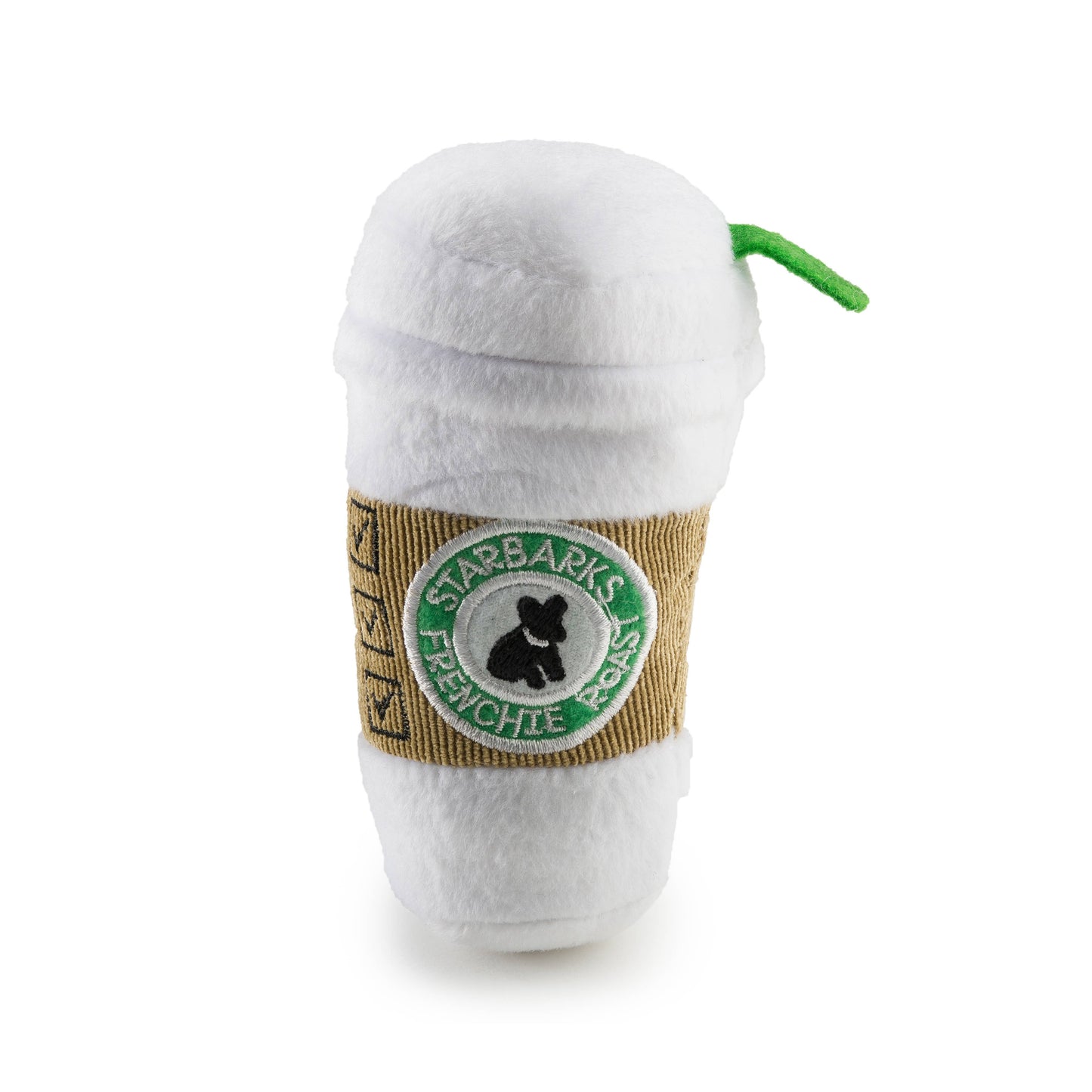 🐾🤎Starbarks Coffee Cup W/ Lid Squeaker Dog Toy