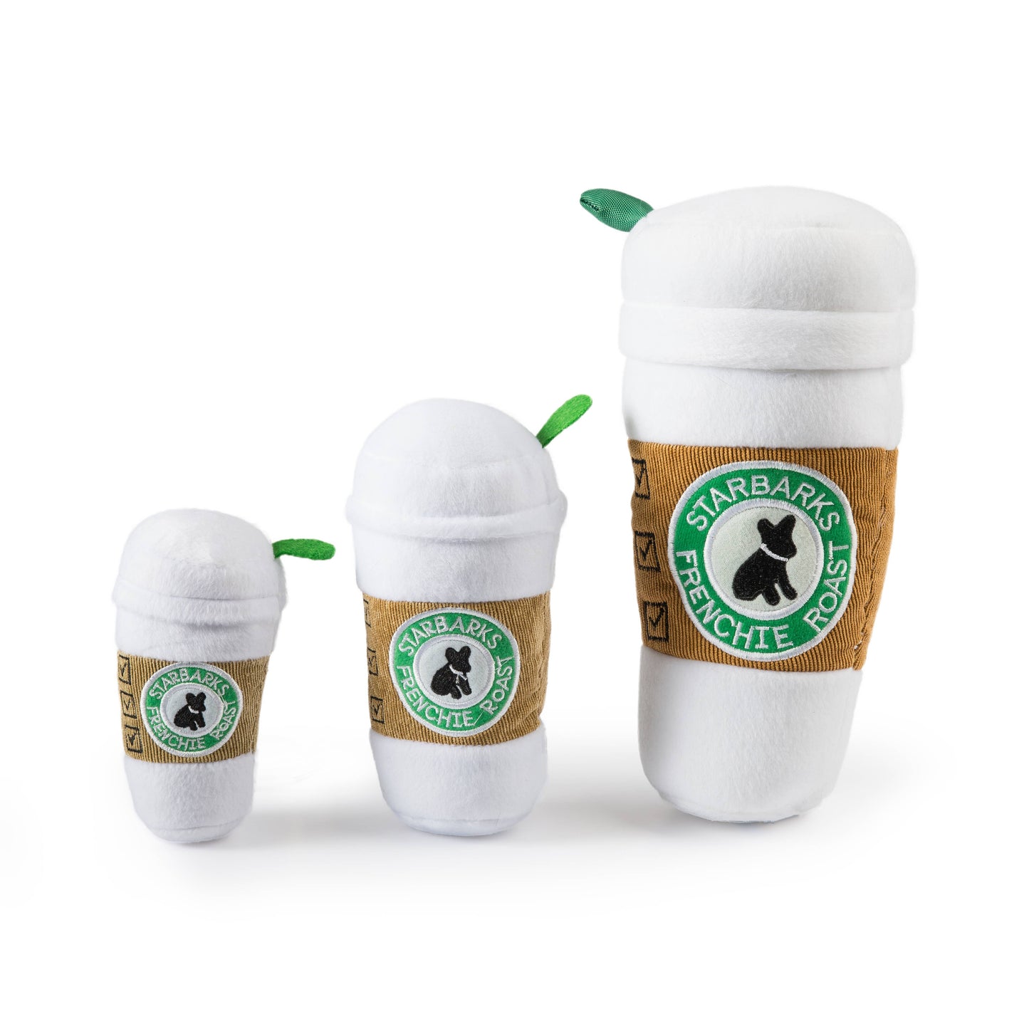 🐾🤎Starbarks Coffee Cup W/ Lid Squeaker Dog Toy
