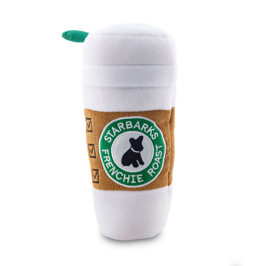 🐾🤎Starbarks Coffee Cup W/ Lid Squeaker Dog Toy