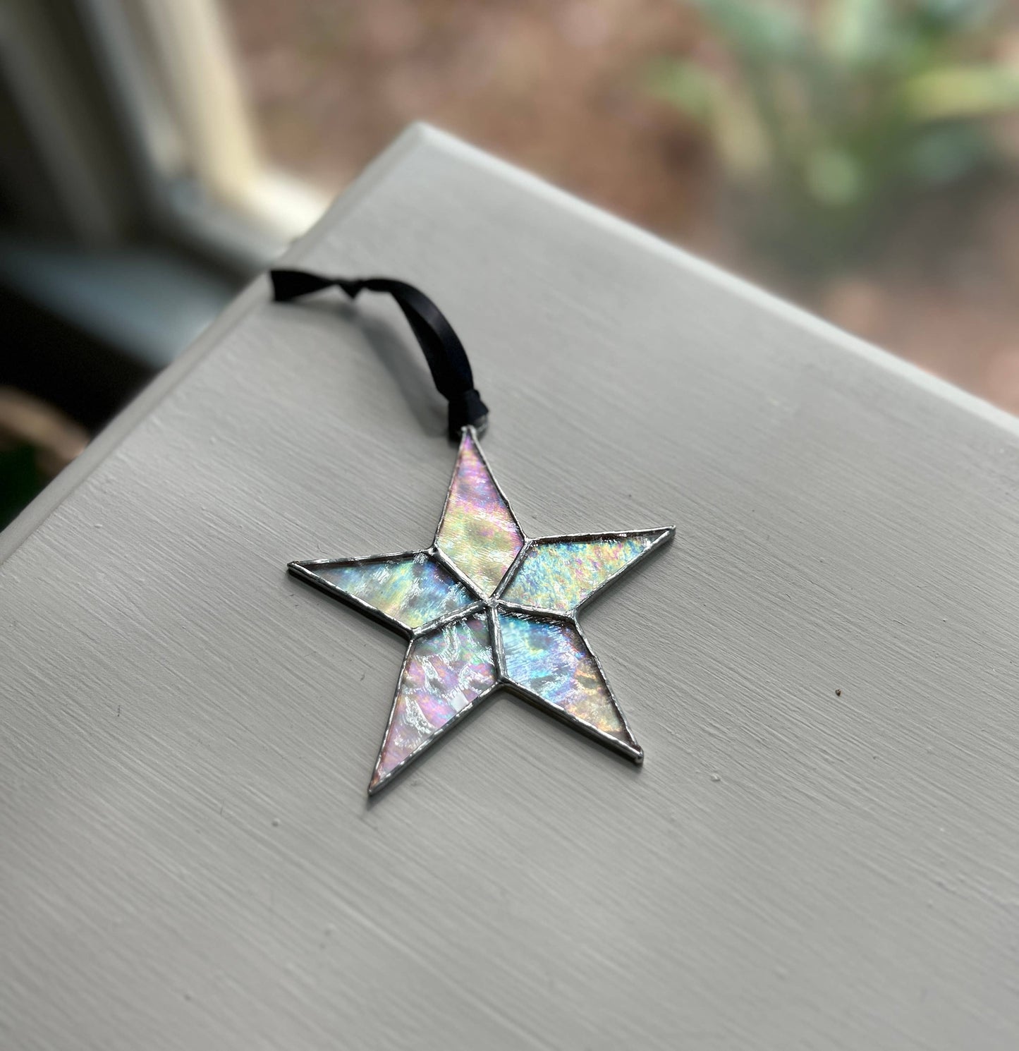 ⭐🐾Pet Loss Gift - Pawprint Memories Stained-Glass Star