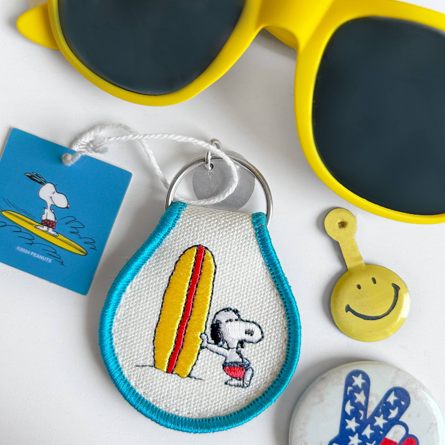 Peanuts® - Snoopy Surf Patch Keychain