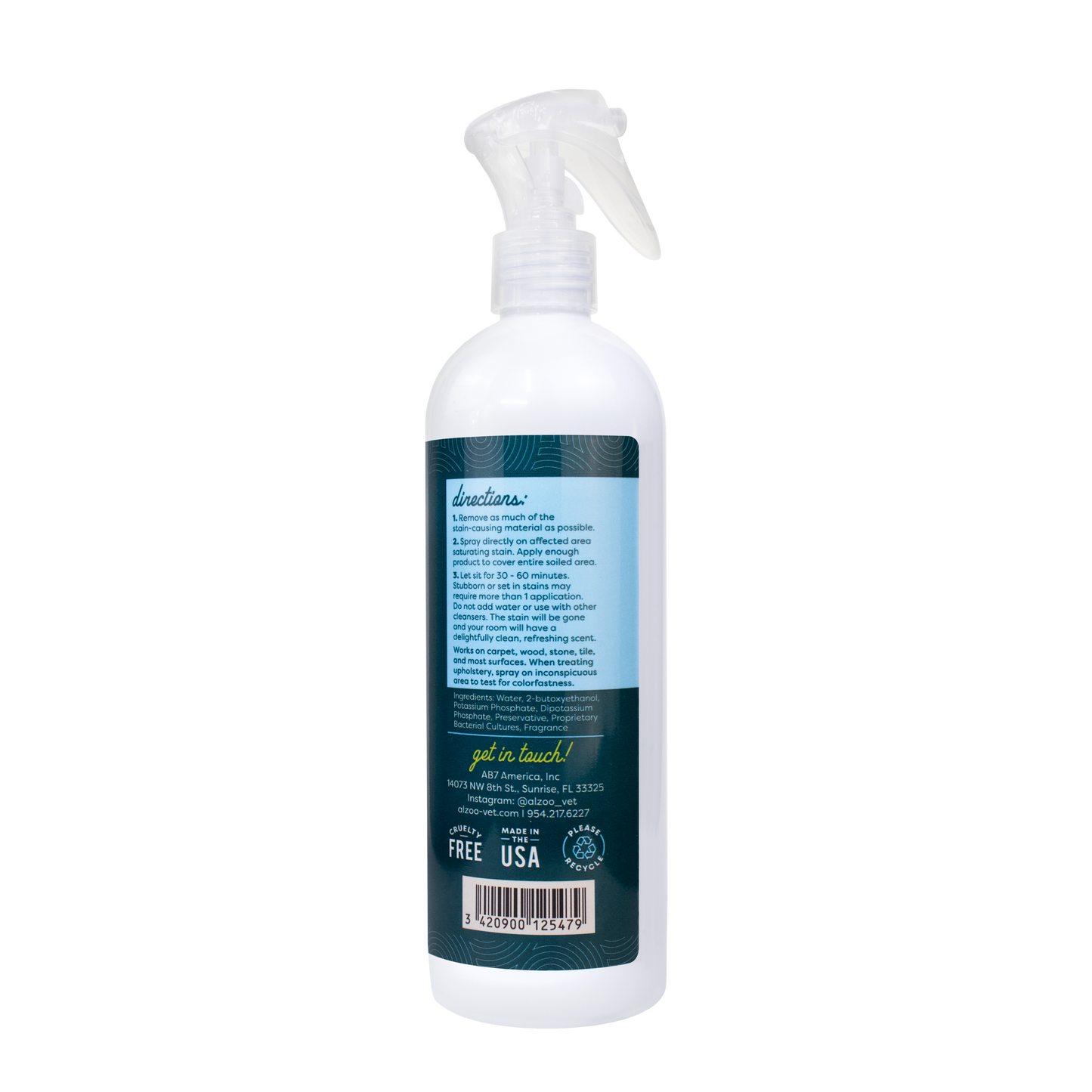 🐶🌿 ALZOO Enzymatic-Based Stain & Odor Remover Lavender, 16oz