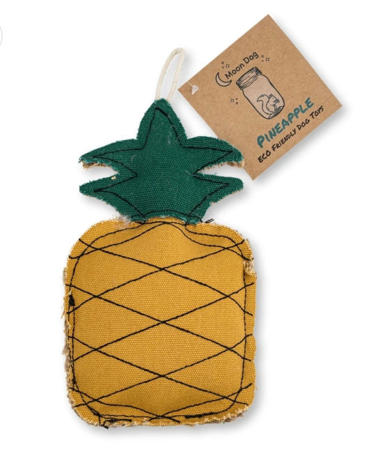 Eco-Friendly Pineapple Canvas and Jute Dog Toy