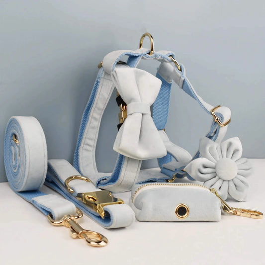 Light Blue Velvet Set