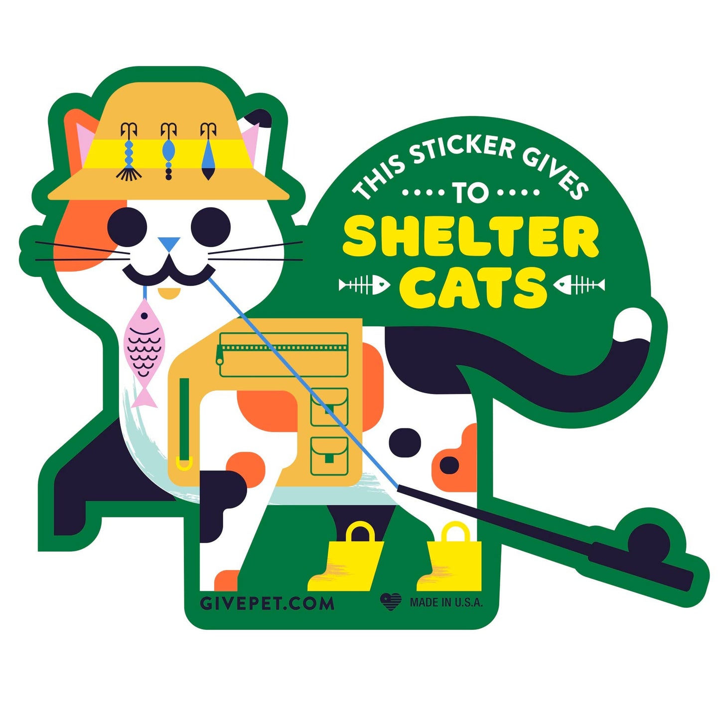 GivePet Purrfect Cast 3" Sticker