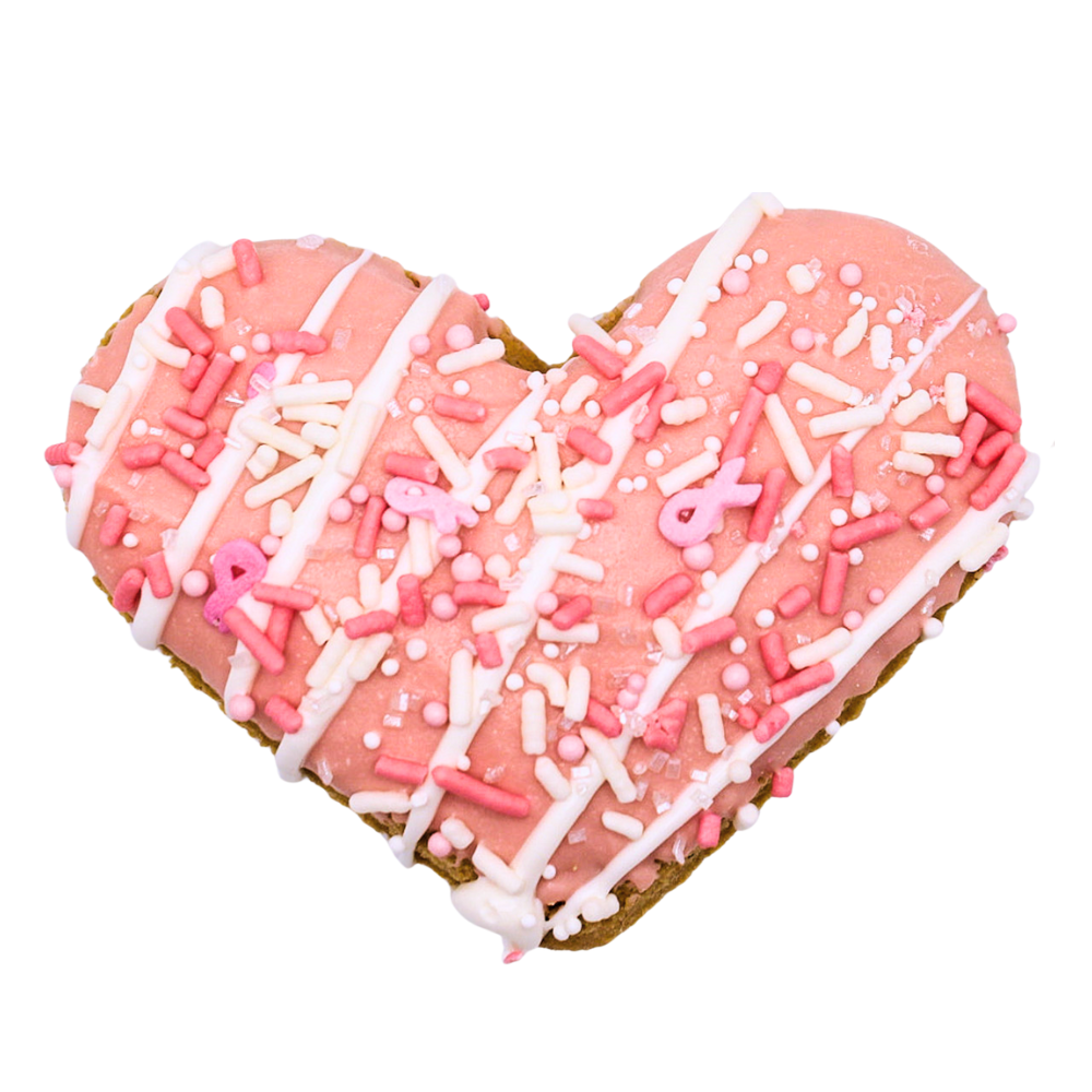 🎀💗Heart‑Shaped Dog Treat Breast Cancer Awareness