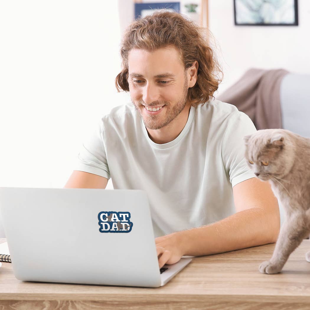 3" Sticker - Cat Dad