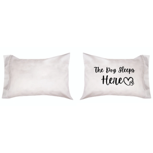 The Dog Sleeps Here Pillowcase Set