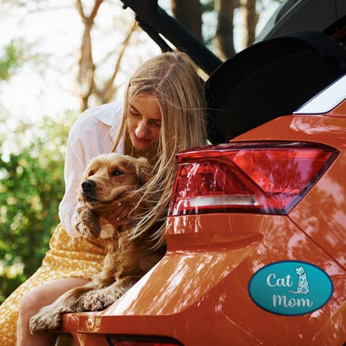 Oval Magnet - Cat Mom