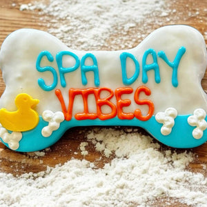 6 inch Spa Day Vibes Bone dog treat