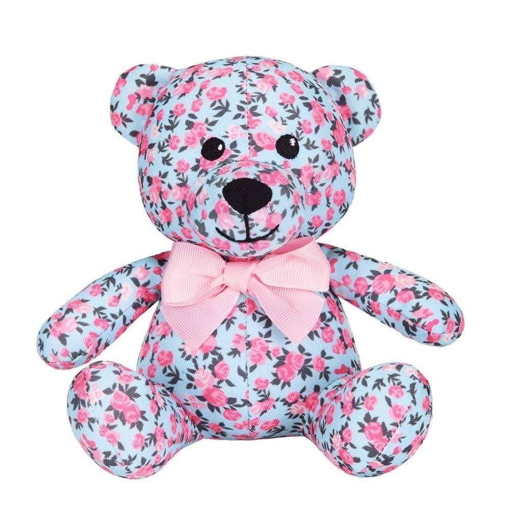 3 Colors, 6" Made Well Floral Print Bear Dog Toy