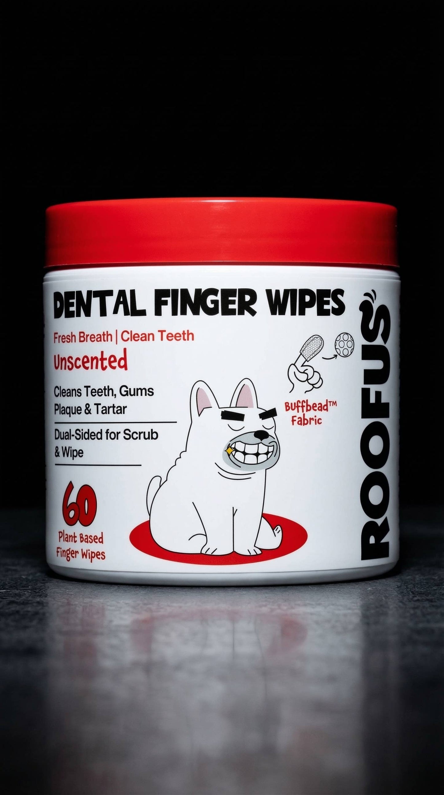 🦷🐾 ROOFUS Dental Wipes (60ct) – Easy, Daily Oral Care for Dogs & Cats