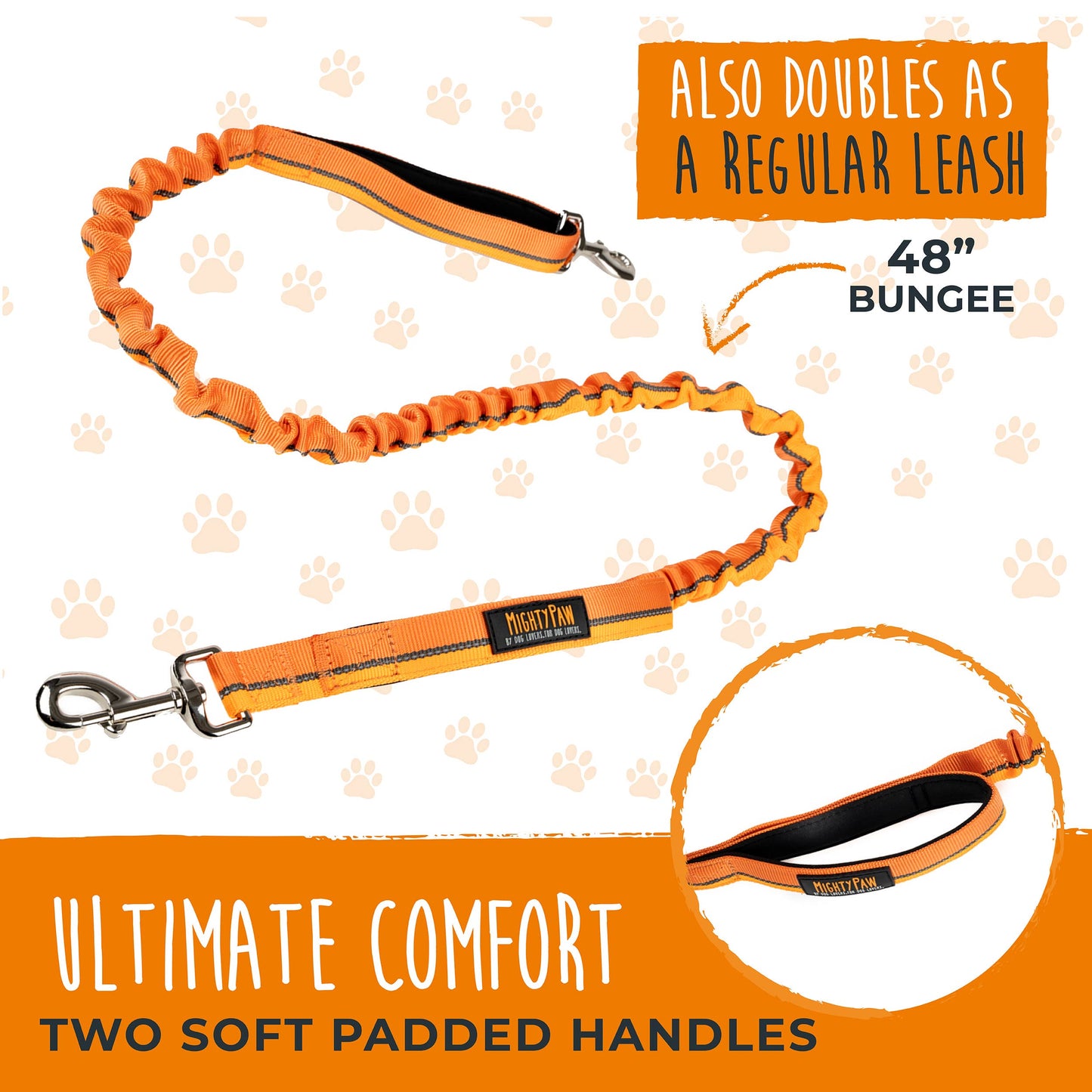 🏃♂️ Mighty Paw Hands-Free Bungee Leash Set 2.0