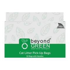 beyondGREEN Cat Litter Bags with Handles – Made in USA, Leak-Resistant & Easy-Tie