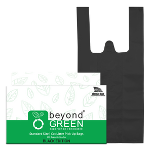 beyondGREEN Cat Litter Bags with Handles – Made in USA, Leak-Resistant & Easy-Tie