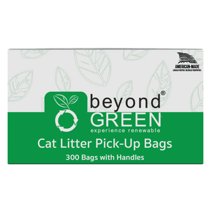 beyondGREEN Cat Litter Bags with Handles – Made in USA, Leak-Resistant & Easy-Tie