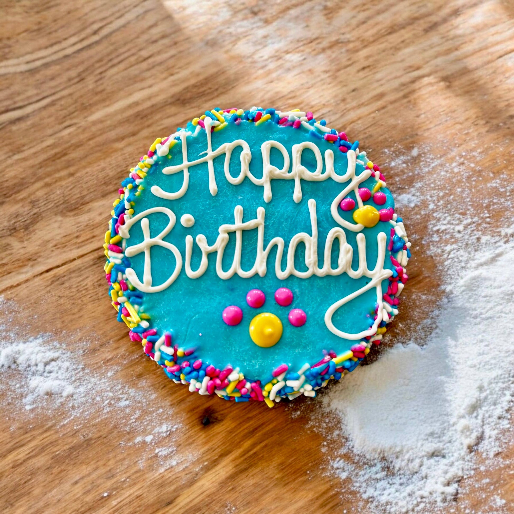 🎉🐾 Colorful FIESTA Sprinkle Doggie Cake Treat