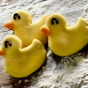 Mini rubber duckie dog treats