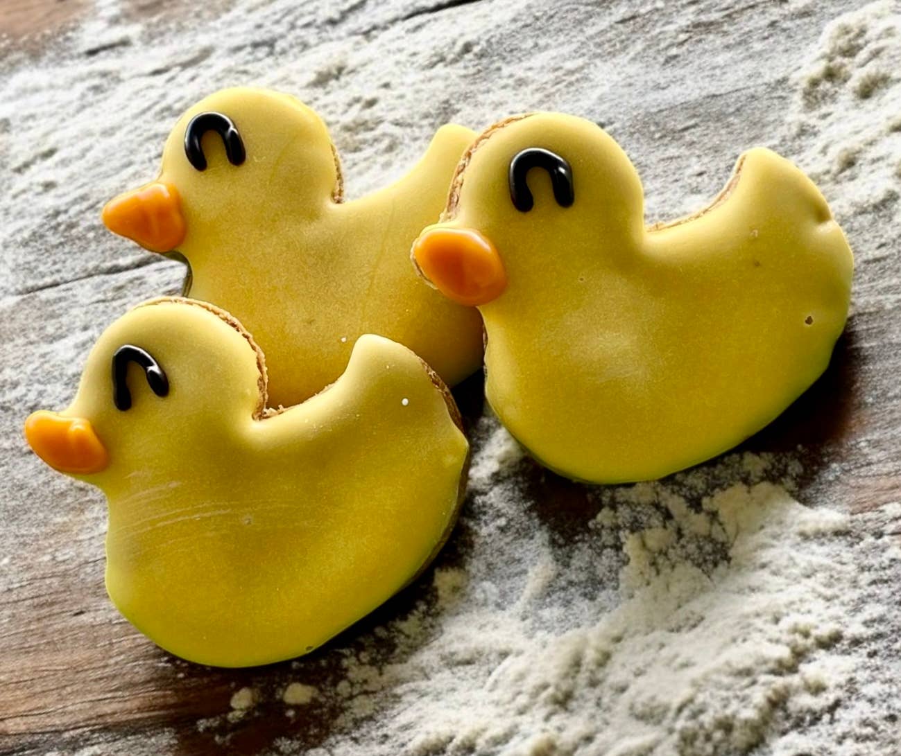 Mini rubber duckie dog treats