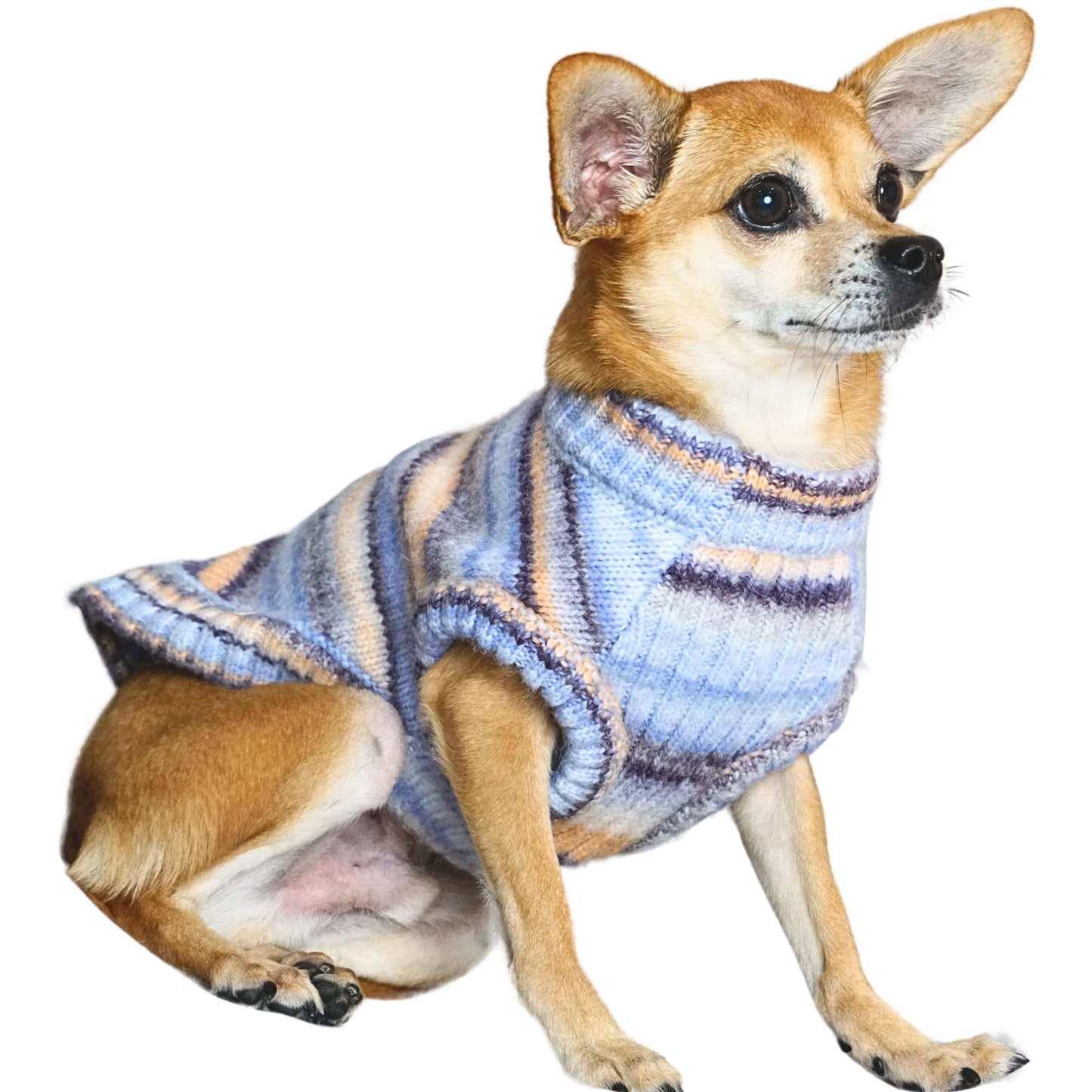 🌈🐾 Cozy Soft Gradient Yarn Crew Neck Sweater