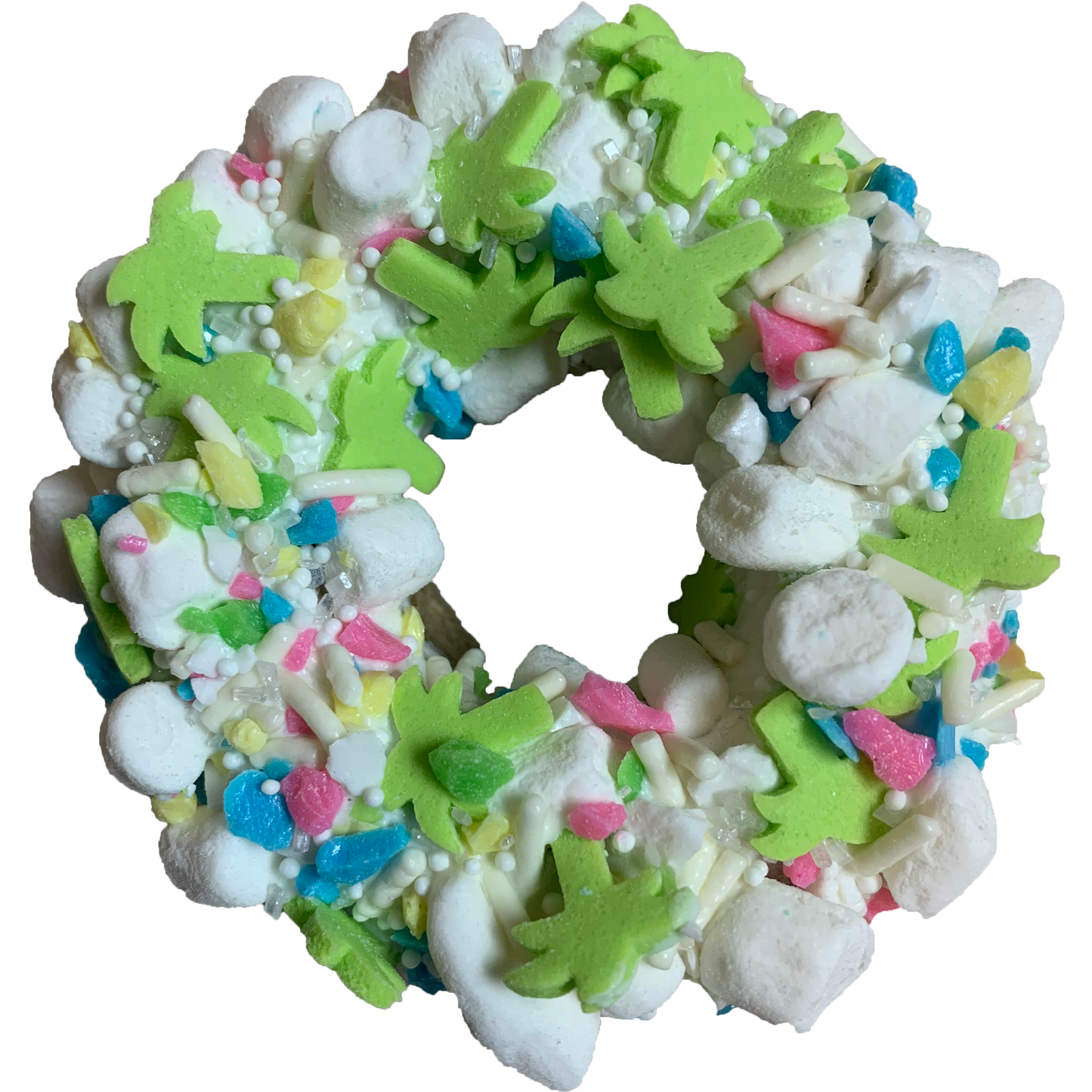 🍩🌴🐾Tropical Tutti Frutti Dog Donut | Gourmet Yogurt-Dipped Treat