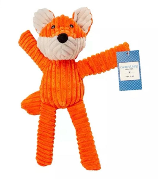 Victor The Fox - Corduroy Squeaker Plush Toy - 12"