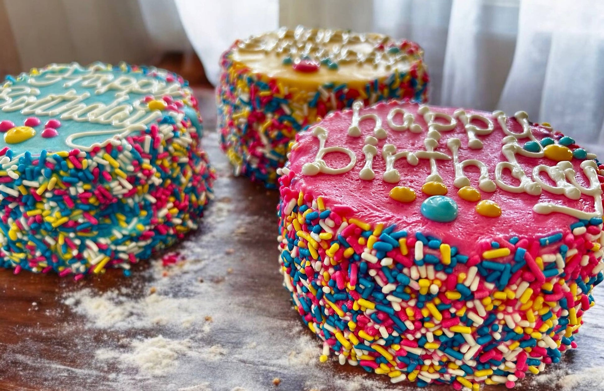 🎉🐾 Colorful FIESTA Sprinkle Doggie Cake Treat