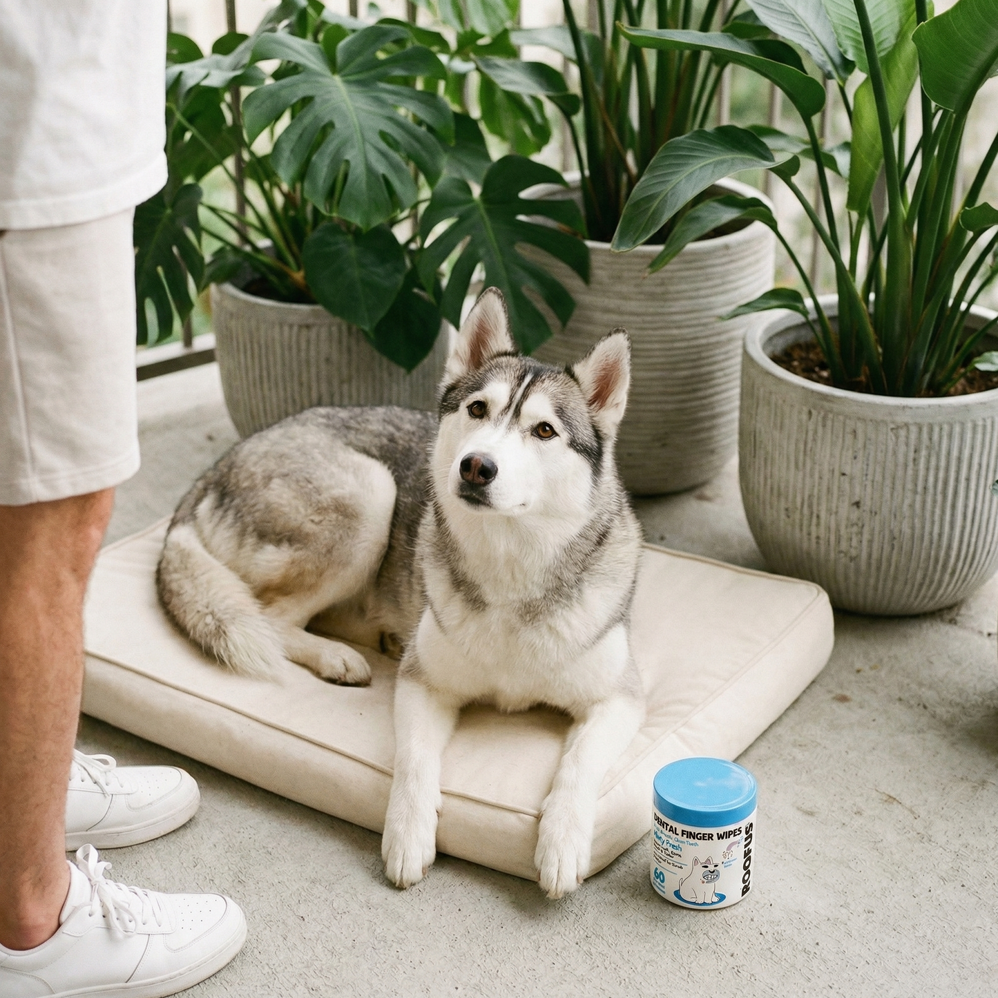 🦷🌿🐾 ROOFUS Dental Wipes – Mint (60ct)