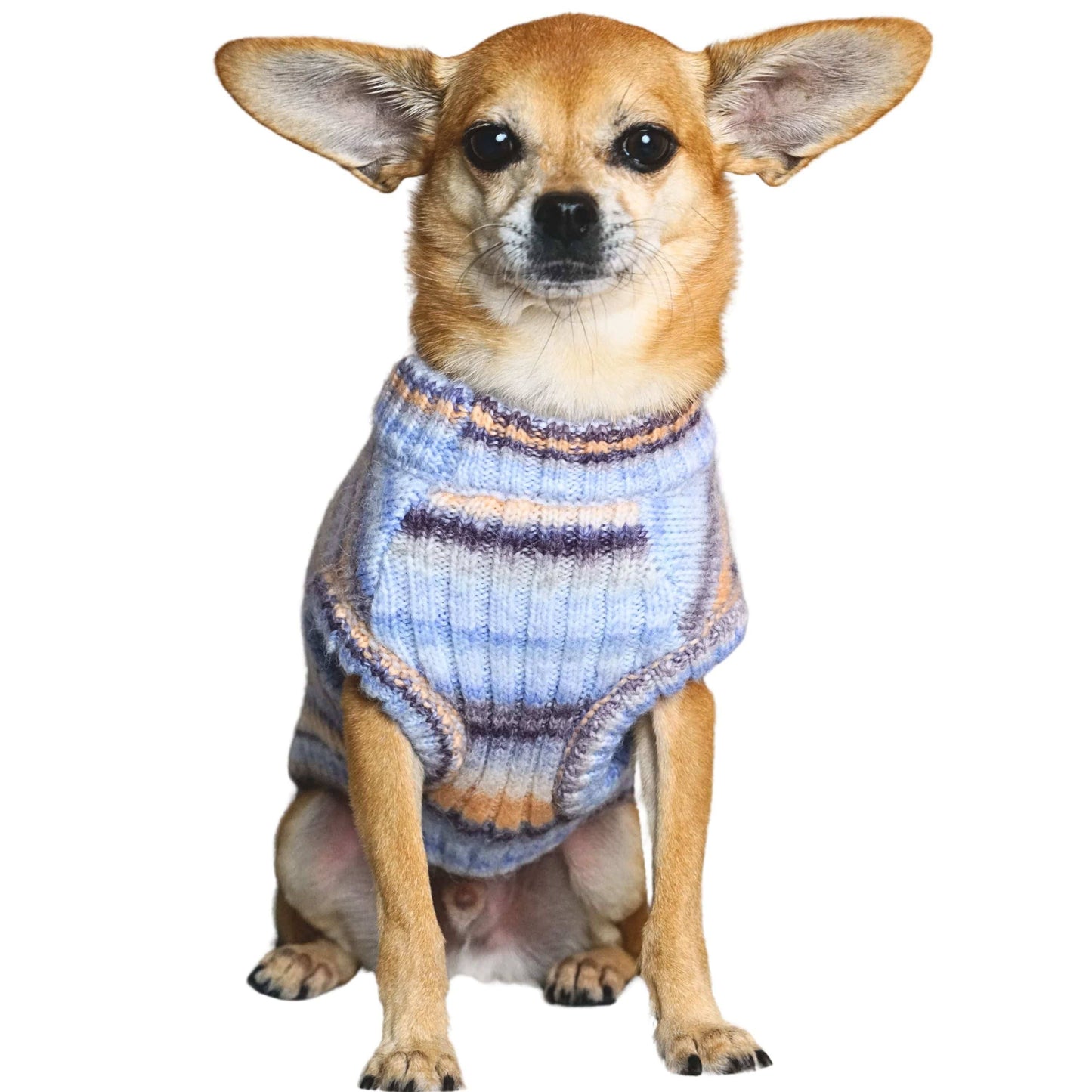 🌈🐾 Cozy Soft Gradient Yarn Crew Neck Sweater