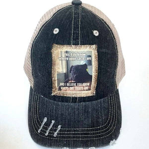 YES I DO KNOW WHERE YOUR SOCKS ARE Trucker Hat – Adjustable Back