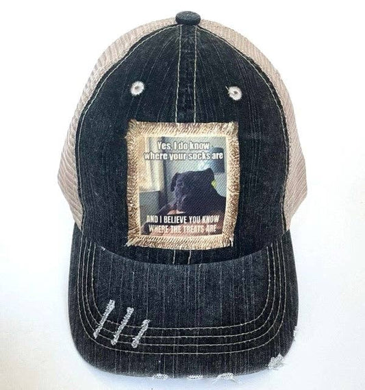 "YES I DO KNOW WHERE YOUR SOCKS ARE" TRUCKER HAT