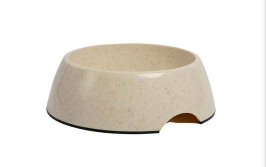 Eco-Friendly Bamboo Dog Bowl - White Swan