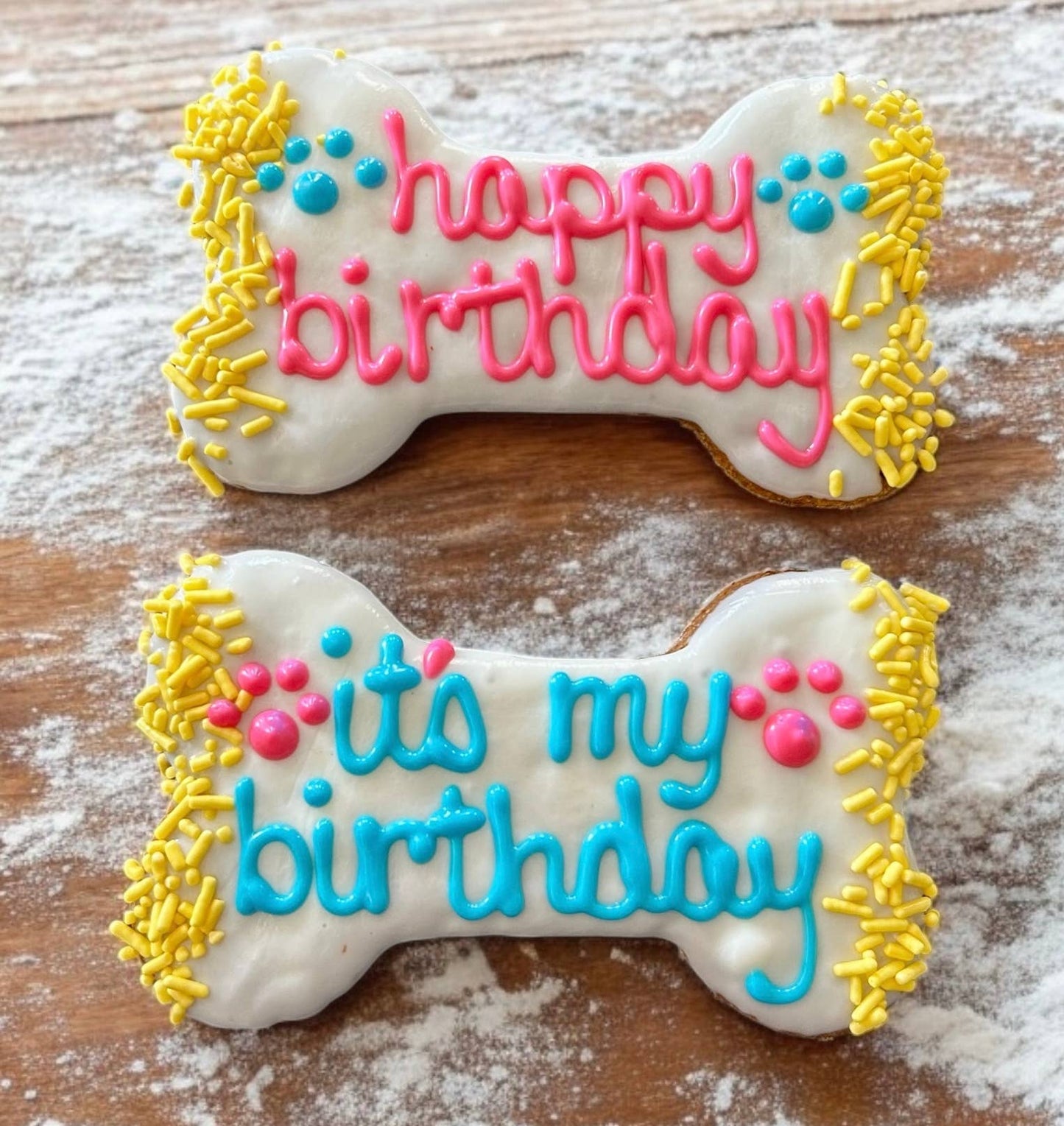 🎂🐾 Vibrant Barkday Bones (6-Inch) | Confetti Birthday Dog Treats 🎉