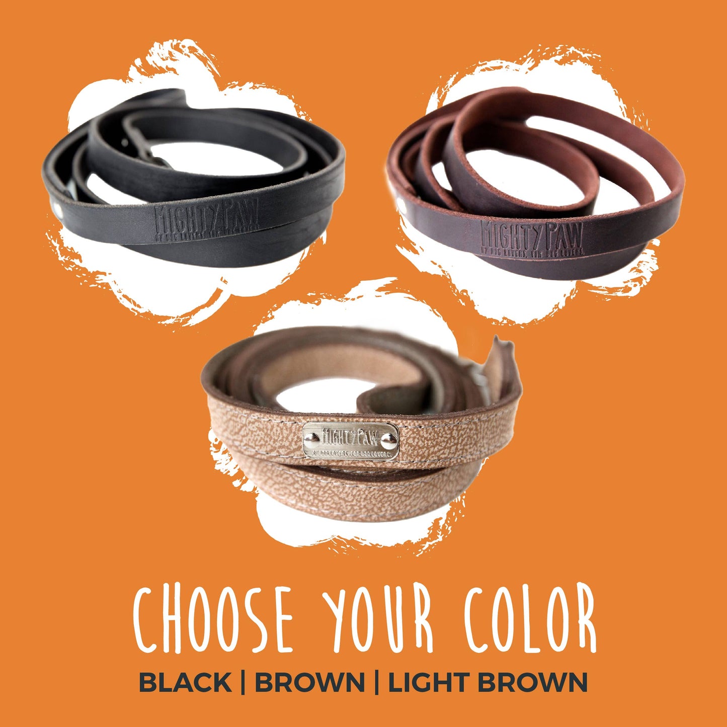 Mighty Paw Premium Leather Dog Leash – 5-Foot 🐶🤎